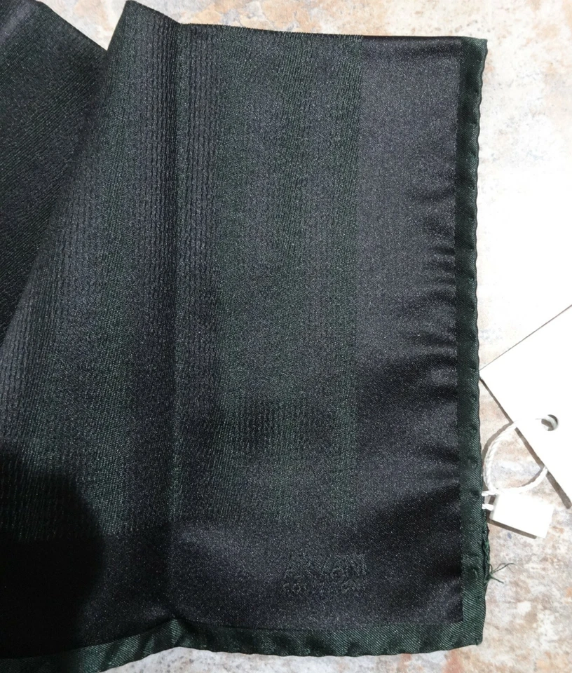 ARMANI COLLEZIONI Bufanda Foulard de Seda Cuadrada a Rayas Brillantes Hecha en Italia Nueva sin Etiquetas Foto 2 de 4