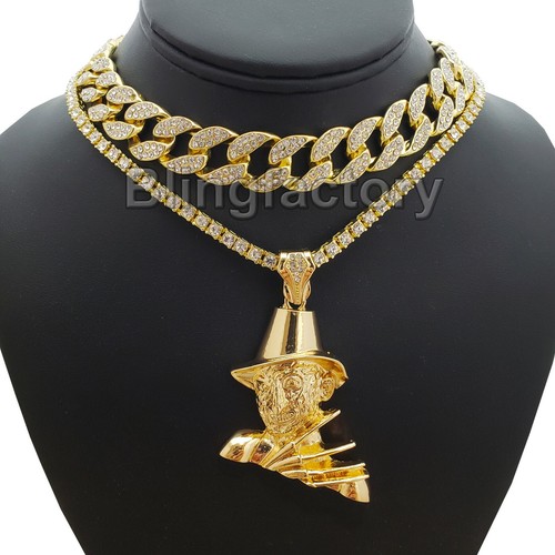 Iced Cuban \u0026 1 Row Diamond Choker Chain 