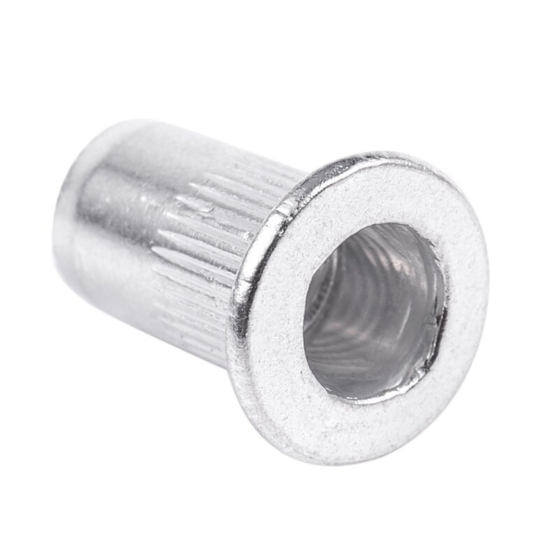 M5 Aluminium Threaded Rivnuts Flat Head Rivet Nuts Nutserts 200Pcs H3S4
