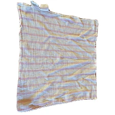 Aden + Anais Pink White Stripe Baby Lovey Mini Security Blanket Muslin Cotton