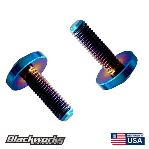 2 TITANIUM BURNT LICENSE PLATE ANTI THEFT SECURITY BOLTS TORX SCREWS M6X1.0 - Picture 5 of 5