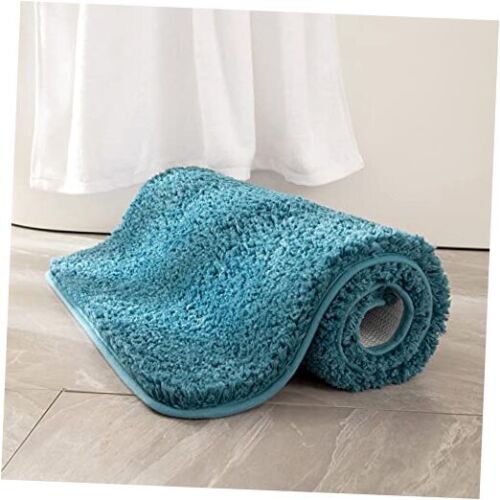 Thick Small Non Slip Bathroom Rug Shaggy Soft Bath Mat Plush 16''x24'' Teal