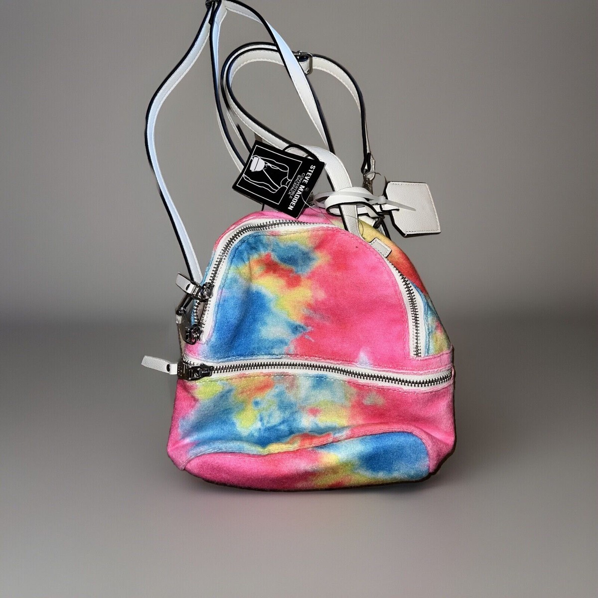 Steve Madden tie dyed Backpack Steve Madden Tie Dye Bright Multicolored Quilted Nylon  main image 3
