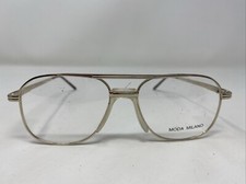 MODA MILANO 177 Col.90 51-16-140 Gold Metal Full Rim Eyeglasses Frame CJ23