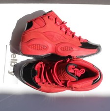 Reebok Question Mid Allen Iverson Heart Over Hype Red Black Big Kids Size 6.5