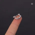 Hoop Earrings Ear Stud Ear Steel Barbell CZ Tragus Cartilage Helix Lobe Pierci ~