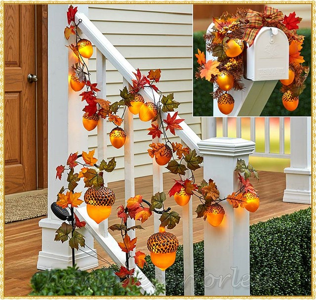 solar powered fall decorations