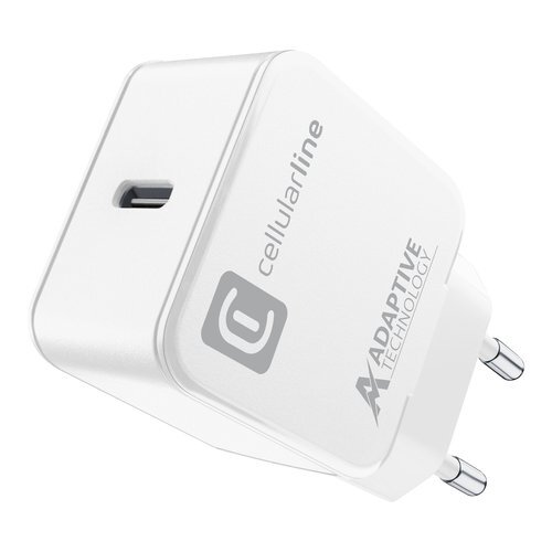 Cellular Line Caricabatterie USB Type-C ADAPTIVE FAST CHARGER 15W White