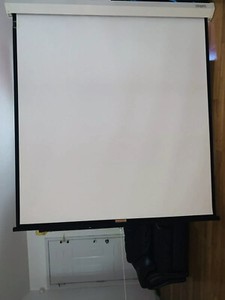 Da Lite Model C Matte White CSR Pull Down Screen 78”x72” Very Good Used