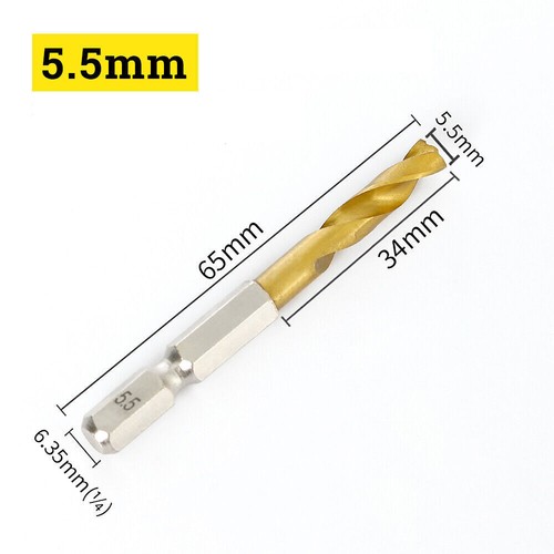 1.5-13mm Handhaben Bohrer Mit 1/4" Sechskantschaft Hss Spiralbohrer Bitaufnahme - Bild 24 von 40