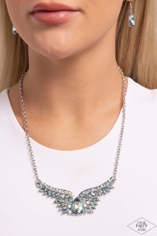 Paparazzi SMOLDERING SHIMMER multi (blue) necklace | eBay Paparazzi SMOLDERING SHIMMER multi (blue) necklace | eBay