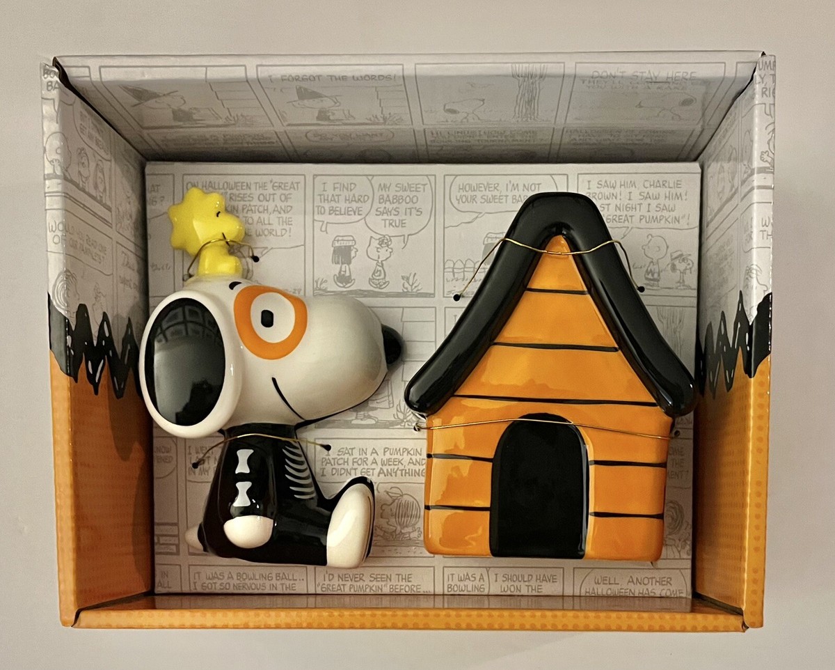 Peanuts Halloween Snoopy & Woodstock Ceramic Salt & Pepper