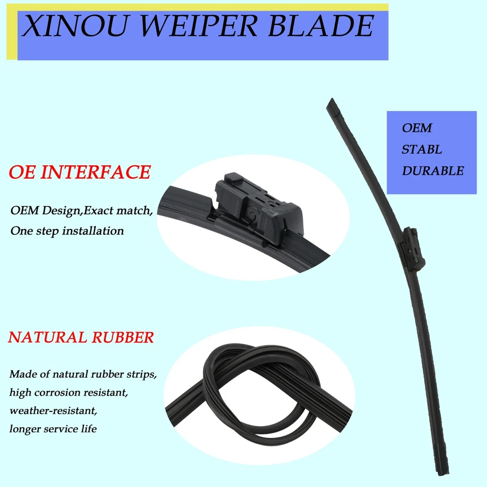 Limpiaparabrisas XINOU para Chevrolet Silverado 3500HD 2014-2017 22"+22" Foto 2 de 4