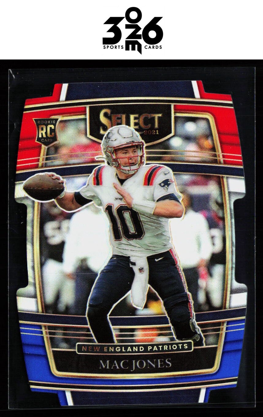 Mac Jones 2021 Panini Select Red and Blue Prizm Die Cut #51 RC
