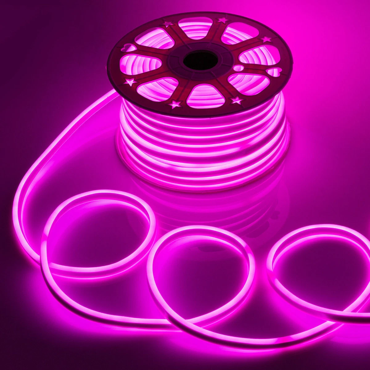 Pink LED Neon Rope Light Flex Wedding Party Building Window Decor Outdoor 220V