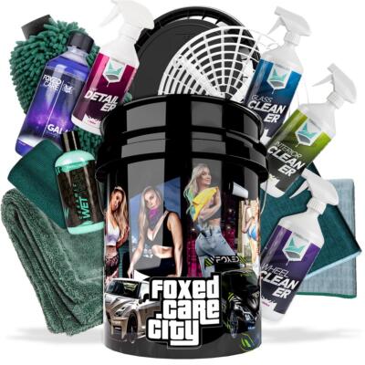 Wascheimer Set Auto Foxed Care City 5 Gal + Autoshampoo + Reiniger + Mikrofaser
