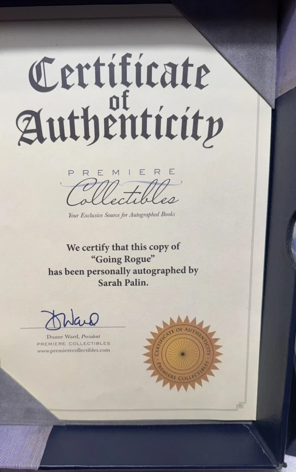 Signed Going Rogue Sarah Palin Box Set HC 1ST Limited Edition Collectors DJ COA Foto 2 de 4