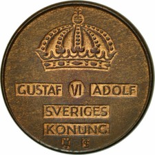 #466743 M&uuml;nze, Schweden, Gustaf VI, Ore, 1958, VZ, Bronze, KM:820