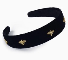 Black velvet headband
