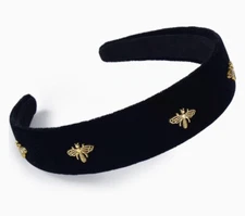 Black velvet headband