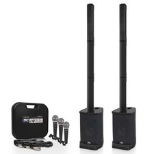 Sound Town 2 Powered Subs, 2 Column Speakers, 3 Handheld Mics CARPO-L1MKT3 