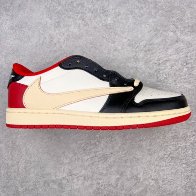 Travis Scott X Fragment X Air Jordan AJ1 Low Top OG SP Black and White