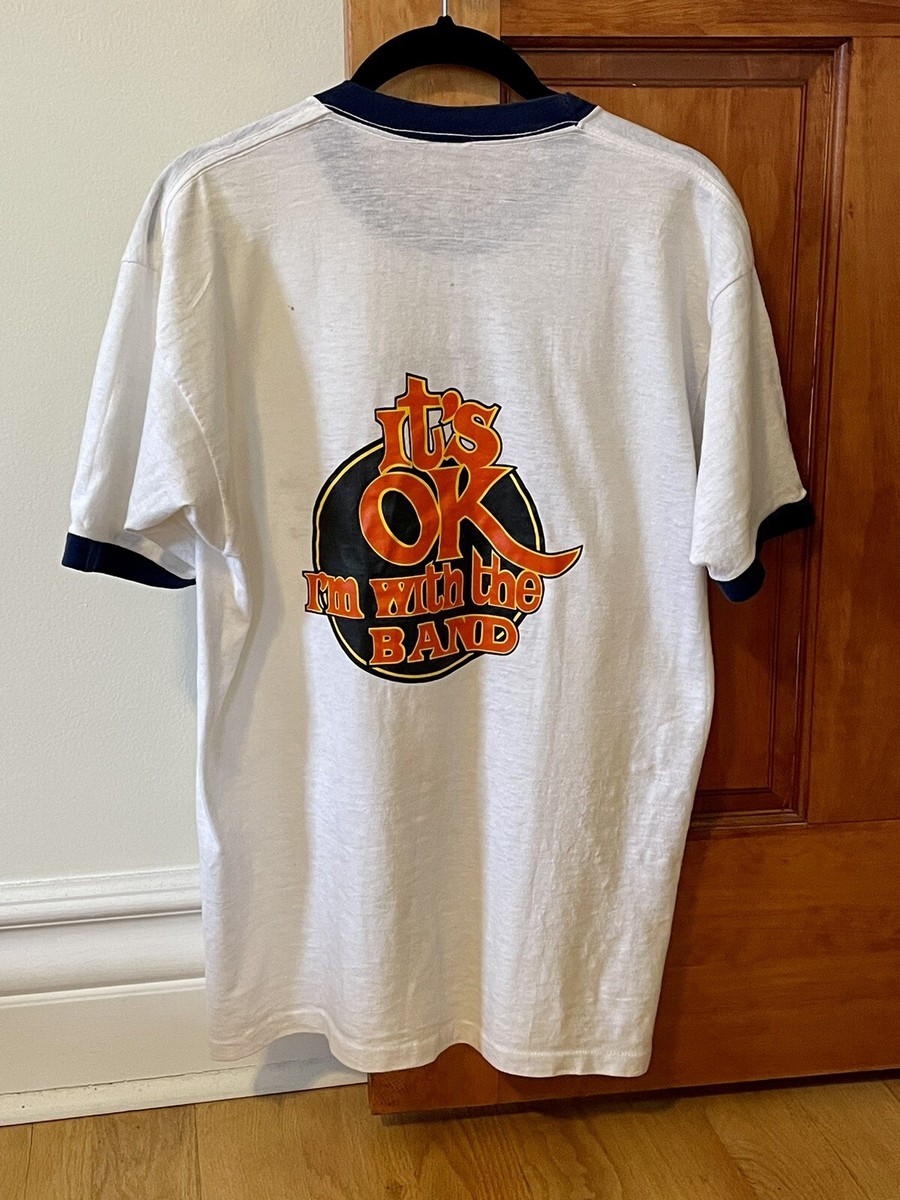 Vintage Ringer Shirt I'm With The Band Iron On Felt Letters