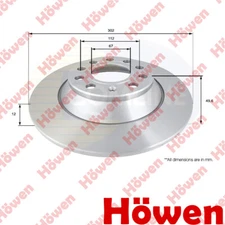Fits Audi A6 2004-2011 Brake Disc Rear Howen #1 4F0615601E