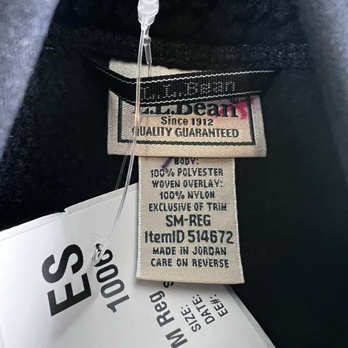 Giacca pile uomo nera zip LL Bean taglia small Mountain Pro Polartec nuova con etichette - Foto 3 di 7