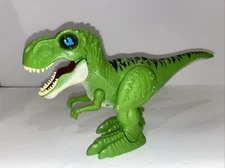 ROBO ALIVE Green T-Rex ZURU 7" Robotic Dinosaur Walks Roars Works
