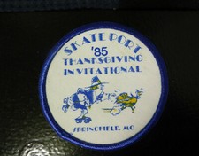Skateport vintage patch 85' thanksgiving Invite. Printed emb. edge