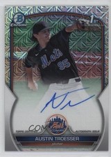 2023 Bowman Draft Chrome Prospect HTA Choice Refractor Austin Troesser Auto 1b0j