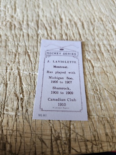 1910 11 Imperial Tobacco C56 #21 Jack Laviolette Facsimile - Picture 2 of 2