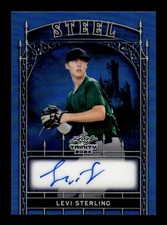 Levi Sterling 2024 Leaf Trinity #S-LS1 Steel Autograph Prismatic Blue #/10