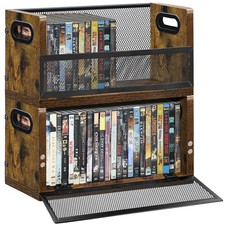 DVD Storage Rack - 2 Pack, Holds 56 DVD Cases or 64 Blu-ray Cases
