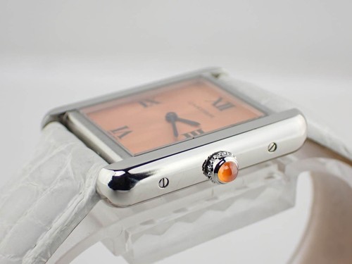 Cartier Tank Solo SM Quartz Orange Dial Limited Edition W1019455 Square Dial - Picture 4 of 13