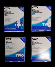 LOT of 4 four boxes of new Rugby Nicotine Transdermal Patch Patches Clear 14mg