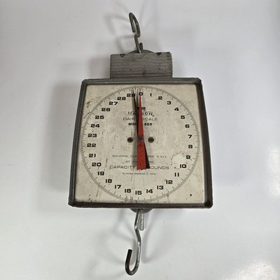 Hanson Model 600 Hanging Dairy Scale 60 lb Capacity Vintage Made in USA Working
