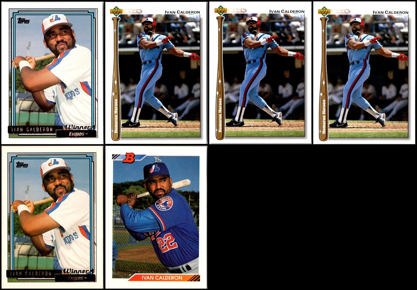 1992 Ivan Calderon (6) Card Lot - LAST CHANCE – DON’T MISS OUT!