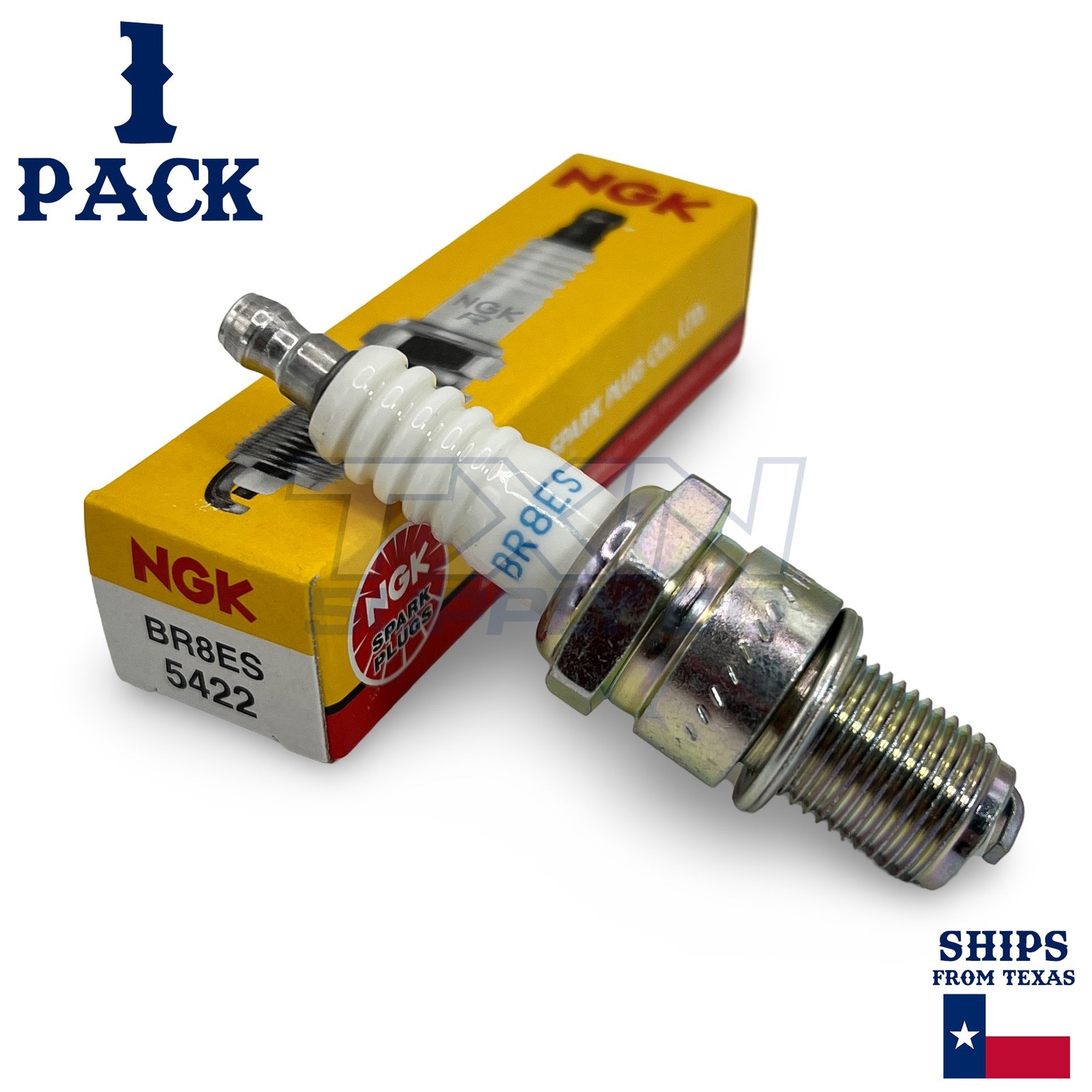 NGK 5422 Spark Plug BR8ES - 1 Pack - For 1989-2008 Trail Blazer Boss Xplorer Scr
