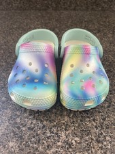 Crocs Classic Kids Pastel Tie Dye Water Slip On Clog Shoes Sandals Size C6