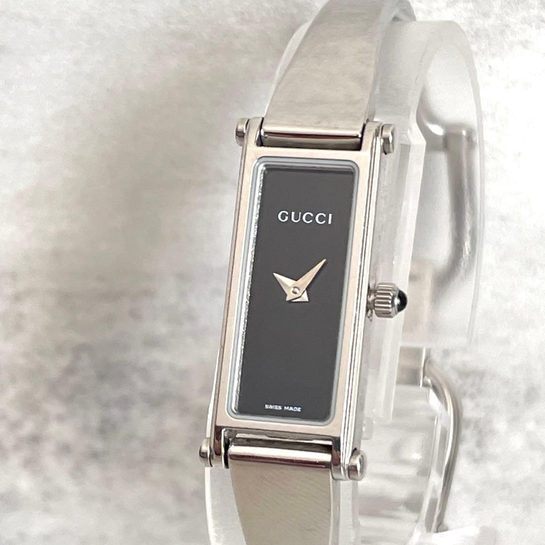 GUCCI Gucci 1500L Rectangular Bangle Wristwatch A… - image 1