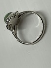 Vintage~Ladies Estate Sterling Silver Green Jasper Ring~Size 6 Antique — photo 4