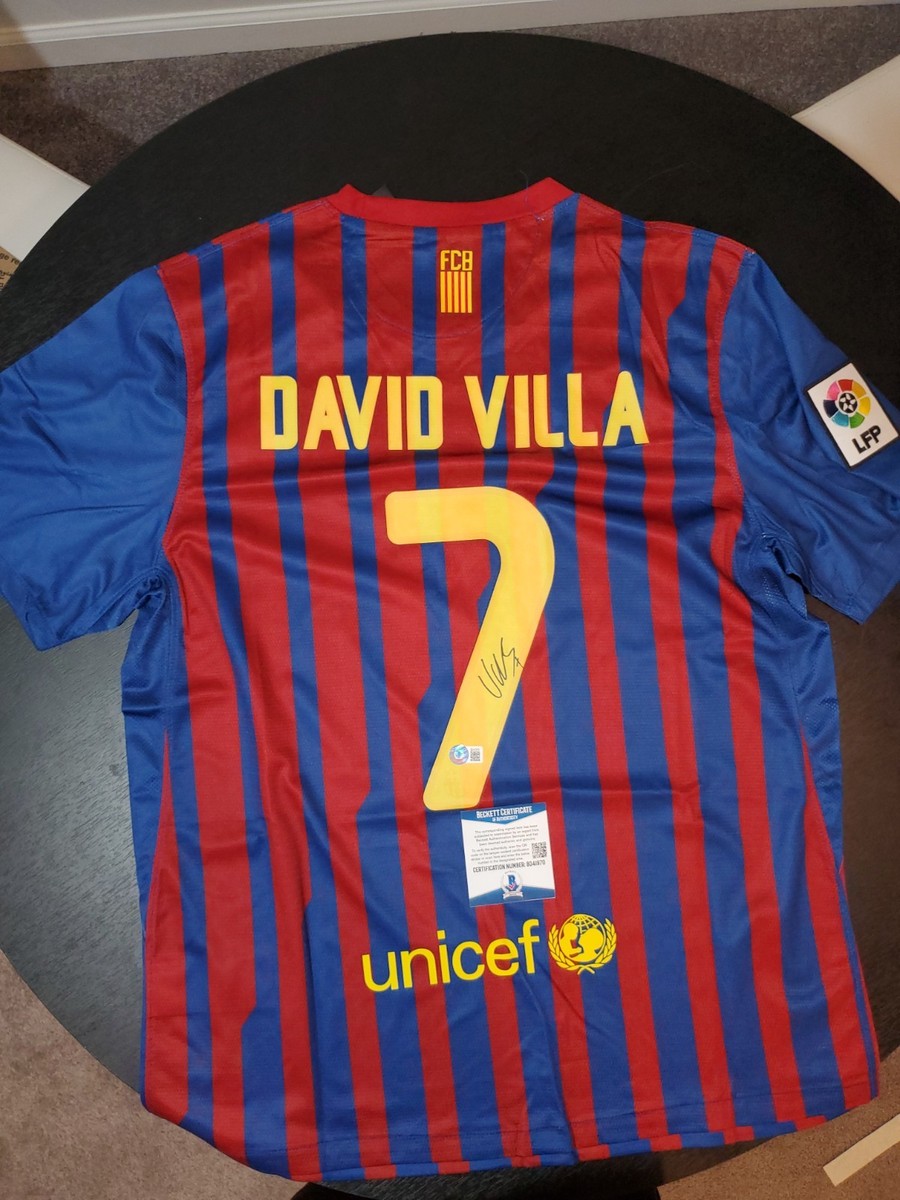 David Villa サイン入り FC Barcelona ユニフォーム David Villa サイン入り FC Barcelona ユニフォーム