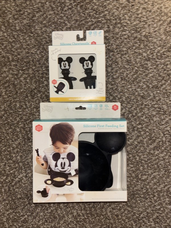 Disney Baby Silicone First Feeding Set And Chewtensils