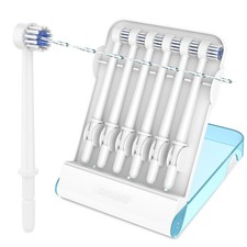Replacement Tips for Waterpik Water Flosser 6 Brush Head Tips Storage Case...