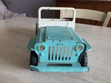 Gorgeous Blue Jeep Tonka Made in USA 60s Sheet Metal 1:13 Collectible