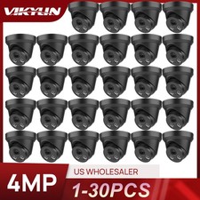 1-30pcs Vikylin 4MP IP Camera Mic POE CCTV IR30 Home Security Outdoor Black Lot