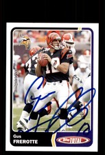 Signed Football Card Auto Gus Frerotte 2003 Topps Total #313 Minnesota Vikings
