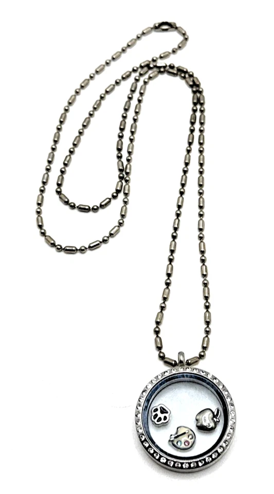 ORIGAMI BÚHO Dije Medallón Colgante Collar Estampado Pata Apple Artista Paleta 26" Foto 3 de 4